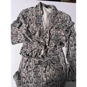 Express Women's Snake Print Wrap Party Dress Size S Cocktail Holiday